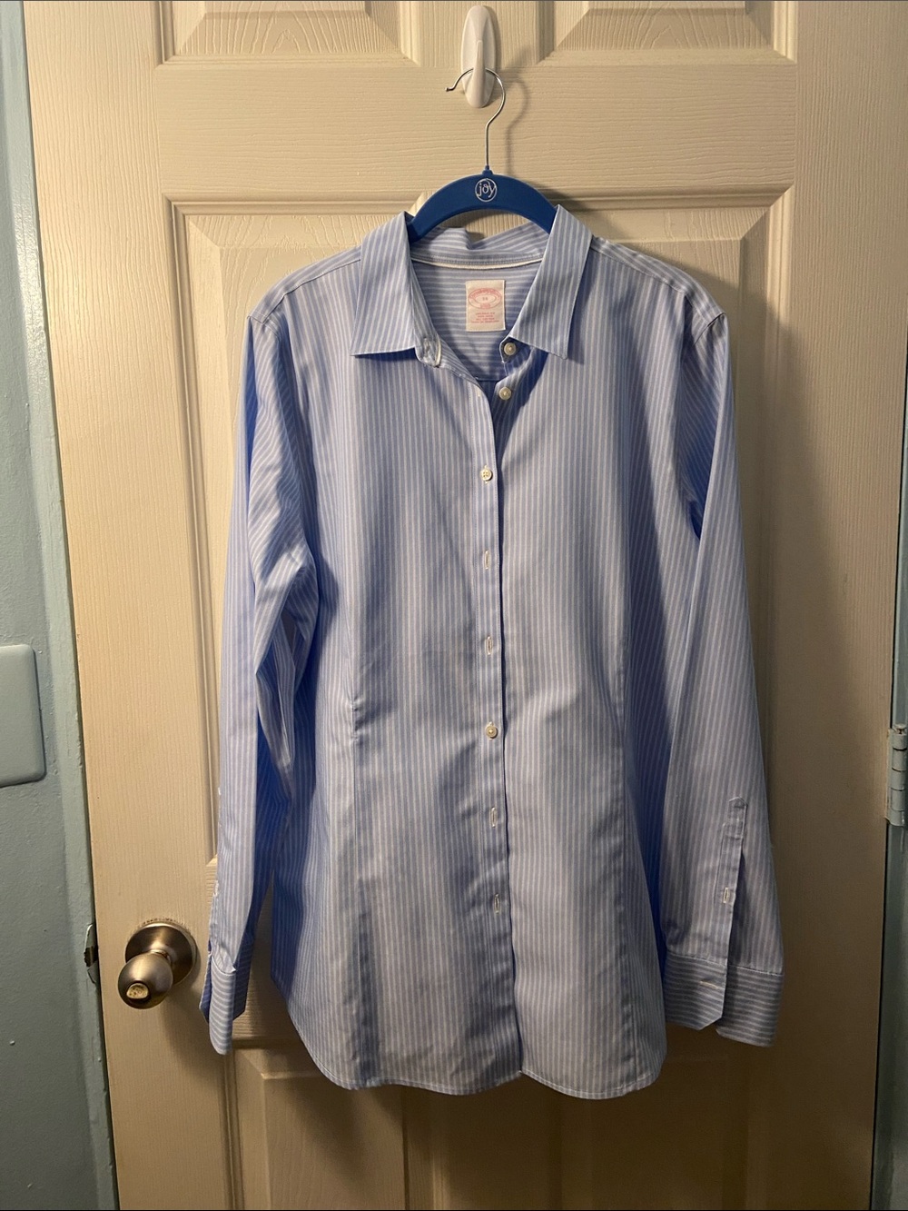 Brooks Brothers Light Blue and White Striped Dress Shirt